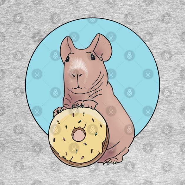 Skinny Pig With Doughnut by BasicBeach